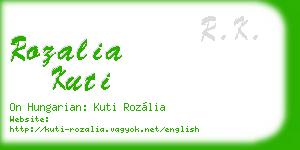 rozalia kuti business card